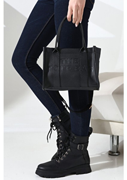Çapraz Askılı The Tote Bag Suni Deri Siyah Kadın Çantası modelleri