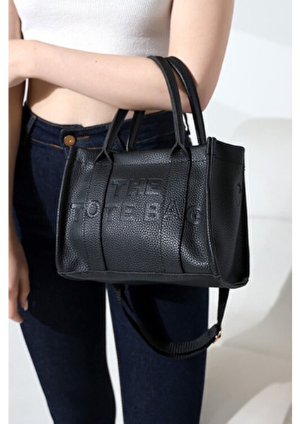Çapraz Askılı The Tote Bag Suni Deri Siyah Kadın Çantası indirimleri