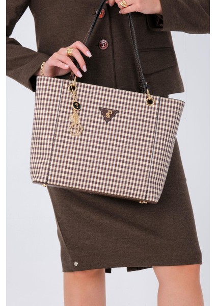 Kahve Sarı - Kahve SP1176 Kadın Omuz Çantası