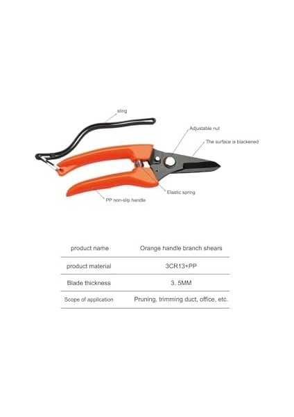 Bahçe Budama Çalı Meyve Çicek Keme Yaylı Çelik 150MM modelleri