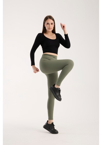 Fitilli Şardonlu Içi Polarlı Yüksek Bel Toparlayıcı Tayt fiyatları