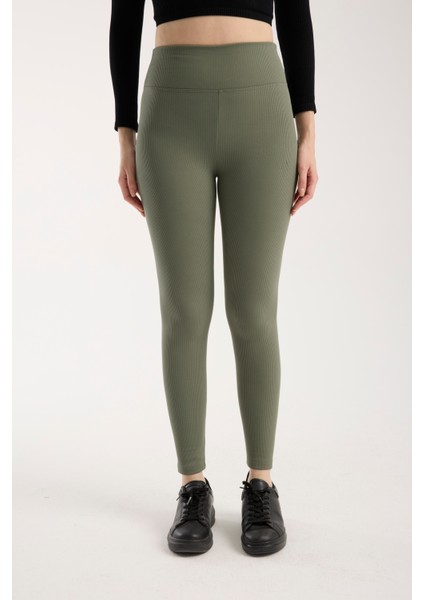 Fitilli Şardonlu Içi Polarlı Yüksek Bel Toparlayıcı Tayt modelleri