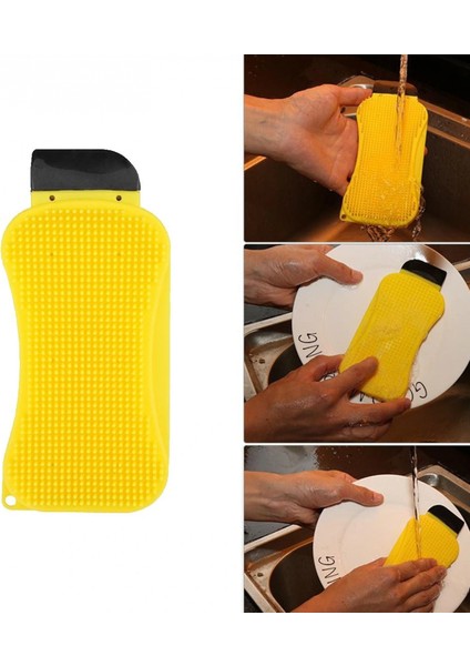 Çok Fonksiyonlu Deterjan Hazneli Pratik Bulaşık Yıkama Fırçası (K95) fiyatları