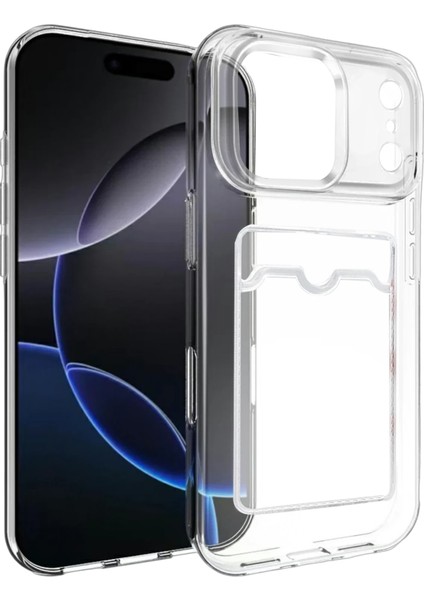 Apple iPhone 17 Pro Max Kart Şeffaf Silikon - Şeffaf