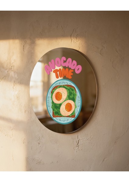 Mood Ayna Avocado Time - Tasarım Ayna, Pinterest Dekoru, Dekoratif Baskılı Ayna, Yazılı Ayna modelleri