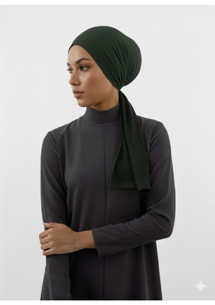 Plise Bağlama Haki Hazır Türban Tesettür Bone fiyatları