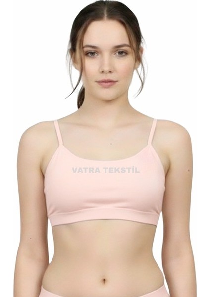 3'lü Set Pamuk Kumaş Ip Askılı Çıkarılabilir Pedli Genç Kız Büstiyer