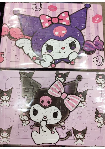 2 Adet Puzzle Yap Boz (33CM*23CM*42PARÇA) (Kuromi/kuromi Figürlü) AD7761