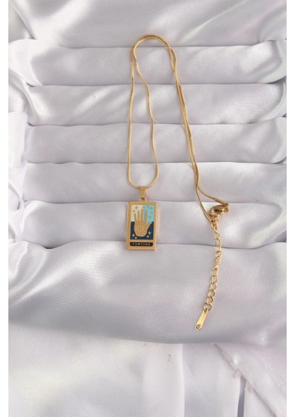 316L Çelik Gold Renk Karışık Mineli El Figür Tarot Kolye - TJ-BKO9035 fiyatları