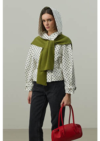 Kare Parçalı Atkı Yeşil indirimleri