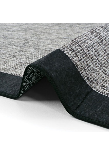 Pratico Gri Makinede Yıkanabilir Kaymaz Taban Mutfak Halısı Sisal Görünüm Yumuşak Dijital Baskı Halı