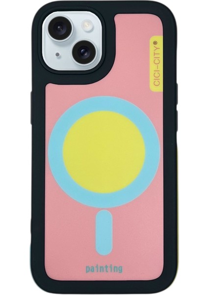 iPhone 13/14 Siyah Magsafe Uyumlu Premium Silikon Arka Kılıf Güçlendirilmiş Köşe+Kamera-Shockproof