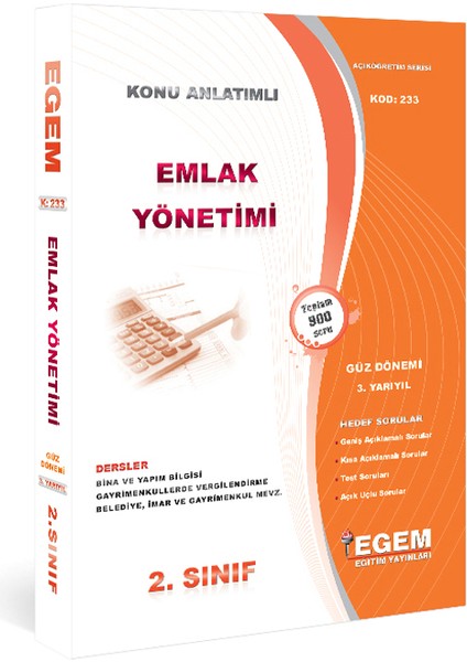 Aöf 2. Sınıf Emlak Yönetimi Güz Dönemi Konu Anlatımlı Soru Bankası