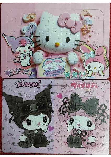 2 Adet Puzzle Yap Boz (33CM*23CM*42PARÇA) (Hello Kitty / My Melody )