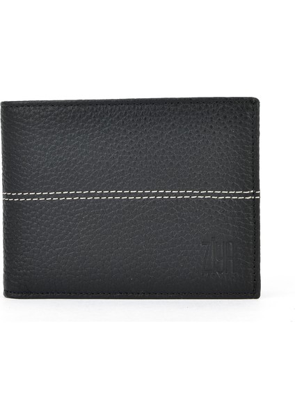 , Erkek Hakiki Deri Cüzdan 1519841ZY06 Siyah