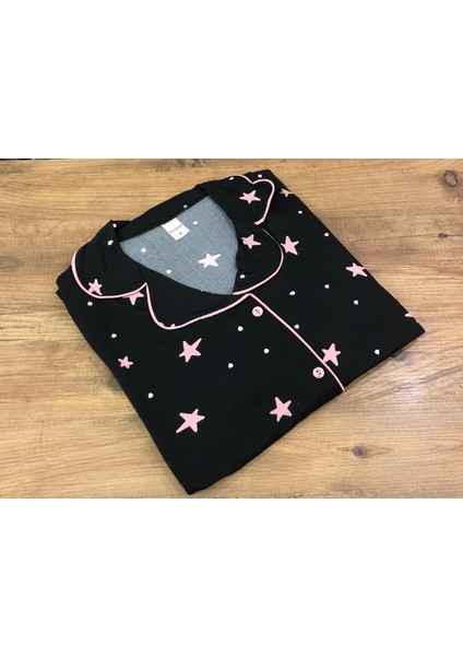 Pijamood Kadın Milan Kumaş Önü Düğmeli Mevsimlik Uzun Kol Pijama Takımı modelleri