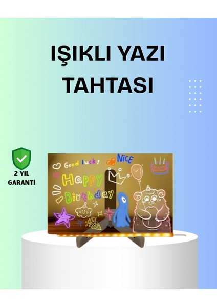 Yaratıcı Çizim ve Mesajlar Için LED Işıklı Renkli Tahta