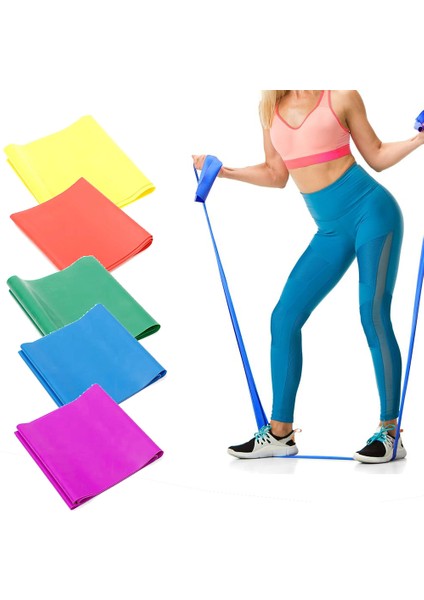 Pilates Band Seti 1.5 Metre Orta Direnç