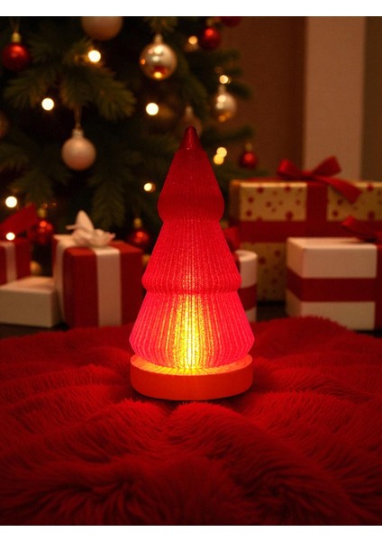 Pinee Doğal Ahşap Tabanlı, Çevreci Yılbaşı Süsü - Pilli Tealight Dahil