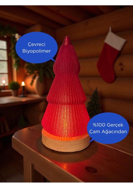 Pinee Doğal Ahşap Tabanlı, Çevreci Yılbaşı Süsü - Pilli Tealight Dahil fiyatları
