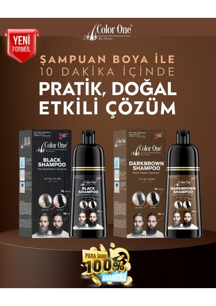 Color One Darkbrown Hair Shampoo Beyaz Kapatıcı Şampuan 300 ml fırsatları