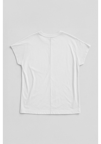 Kadın Yarasa Kol Basic Beyaz T-Shirt fiyatları