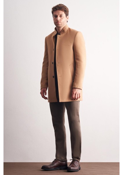 Camel Hakim Yaka Classic Slim Fit Esnek Kaban 1008255162 fiyatları