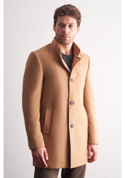 Camel Hakim Yaka Classic Slim Fit Esnek Kaban 1008255162 modelleri