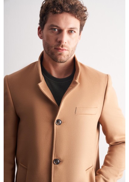 Camel Hakim Yaka Classic Slim Fit Esnek Kaban 1008255162 fırsatları