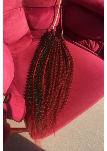 Kırmızı Siyah Saç-Örgü Saç-Sentetik Rasta-Afro Örgü Saç-Bohem Örgü Saç fiyatları