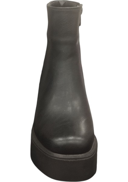 914301Z 8 cm Platform Topuk Yandan Fermuarlı Içi Polarlı Günlük Kadın Bot modelleri