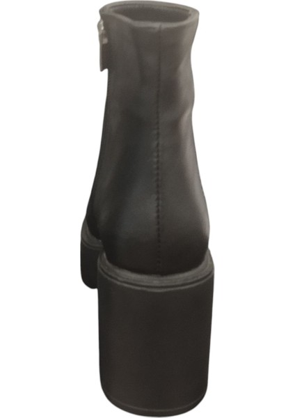 914301Z 8 cm Platform Topuk Yandan Fermuarlı Içi Polarlı Günlük Kadın Bot fırsatları