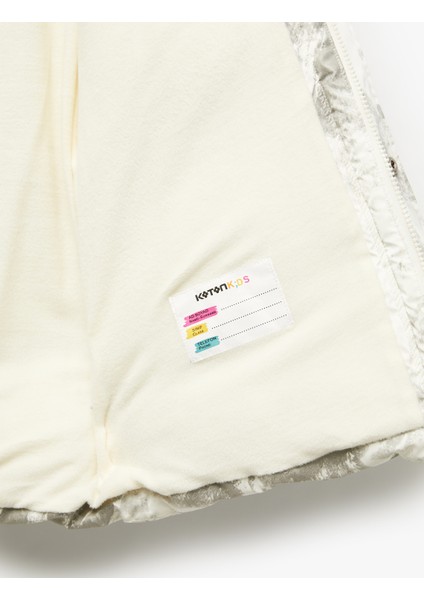 Kapşonlu Uzun Kollu Desenli Cepli Oversize Mont indirimleri