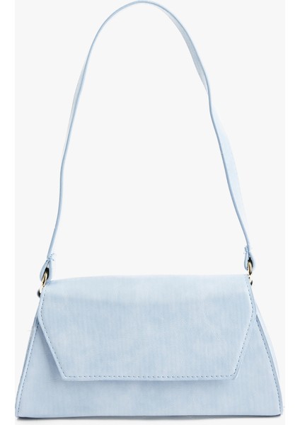 Suni Deri Kapaklı Saplı Baget Çanta