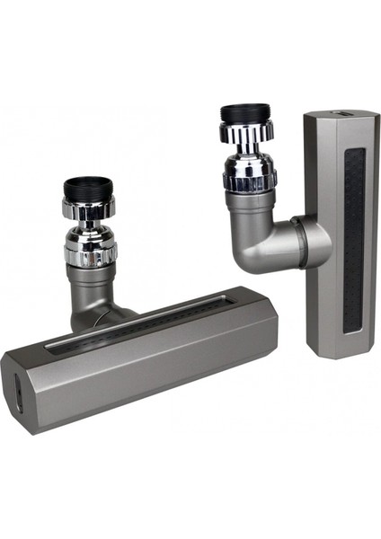 Siyah Geniş 360 Derece Dönebilenoynar Başlık - 4 Mod Perlatör Şelale Musluk Ucu KTX-3288 (K95)