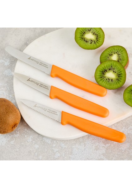 Solo 3 Parça Bıçak Seti Turuncu