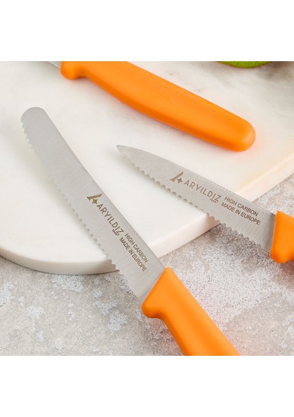 Solo 3 Parça Bıçak Seti Turuncu modelleri