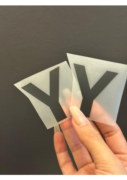 2 Li Ütü Ile Yapışan Y Harfi Arma Transfer Baskı 5x4 cm modelleri