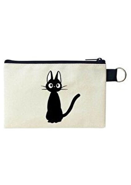 Siyah Kedi Baskılı Kanvas Makyaj Çantası fiyatları