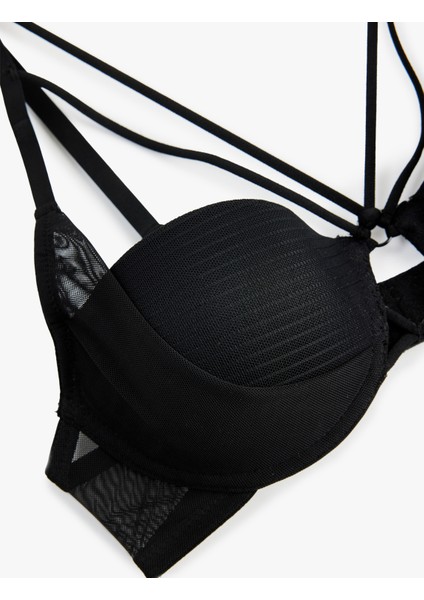 Pencere Detaylı Rahat Kalıp Tüllü Desteksiz Balenli Sütyen fiyatları