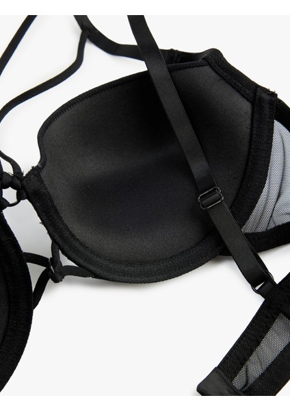 Pencere Detaylı Rahat Kalıp Tüllü Desteksiz Balenli Sütyen modelleri