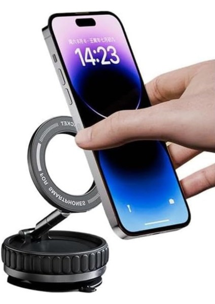 K11 / 360° Dönebilen Vakumlu Magnetik Telefon Tutucu