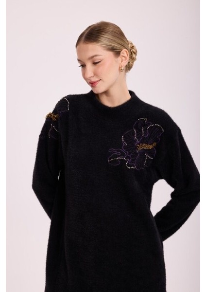5008 Florana Nakışlı Angora Tunik fiyatları