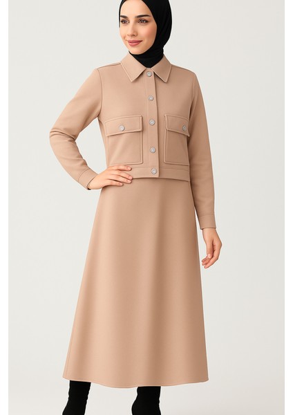 Düğmeli Etekli Ikili Takım modelleri