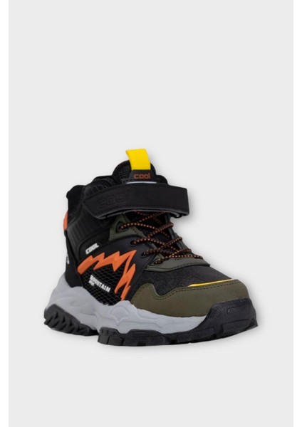 Cırtlı Soğuk Geçirmez Outdoor Çocuk Bot Haki - Turuncu fiyatları