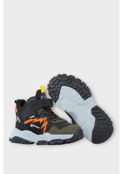 Cırtlı Soğuk Geçirmez Outdoor Çocuk Bot Haki - Turuncu fırsatları