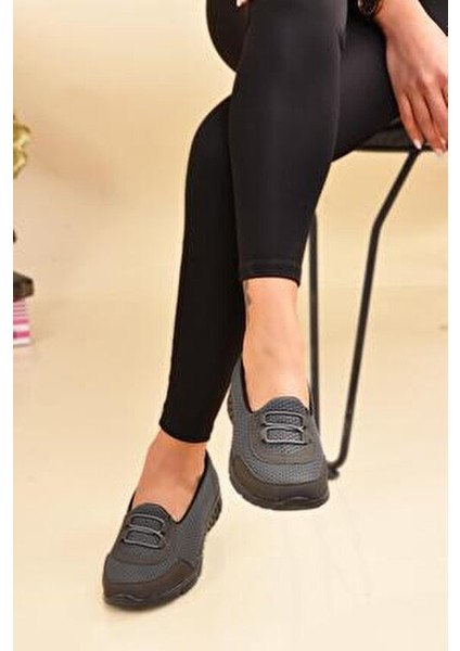 Kadın Siyah Beyaz Bağcıksız Rahat Hafif Memory Kalın Taban Yürüyüş Anne Günlük Bez Spor Ayakkabı modelleri