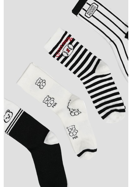 4 Çift Mevsimlik Erkek Çocuk Soket Çorap fırsatları