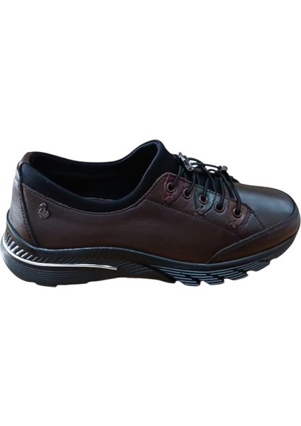 Palovit 027 Kadın Hakiki Deri Lastikli Düz Taban Comfort Günlük Ayakkabı Kahve fiyatları