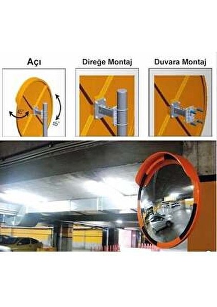 trafik aynası - trafik güvenlik aynası sarı siyah (60 cm) fiyatları